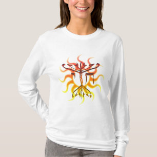 As camisas das mulheres de Chai Menorah Sun