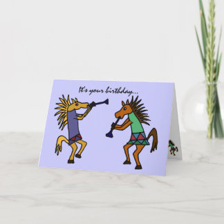 AS- Cartão de Aniversário para Cavalos Dançantes