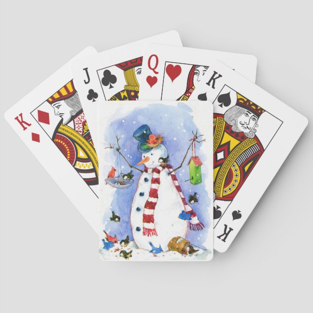 As Cartas de Baralho do Boneco de Neve Mais Feliz (Verso)