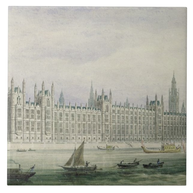 As casas do parlamento (grafite, caneta & tinta & (Frente)