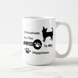 As chihuahuas são a chave a minha caneca de café
