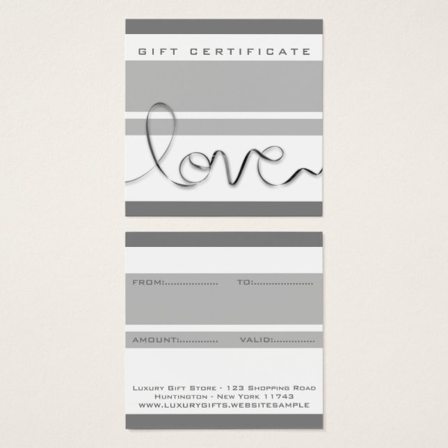 As Cinzas brancas mínimas amam moderna chic manly (Frente & Verso)