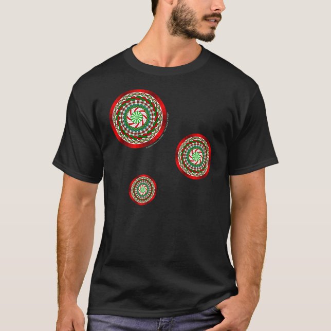 As Cores da Camisa Escura Masculina de Natal (Frente)