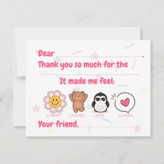 As Crianças Enchem O Cartões de agradecimentos