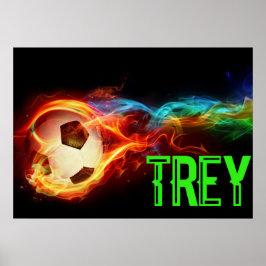 as crianças personalizadas de pôster de futebol am