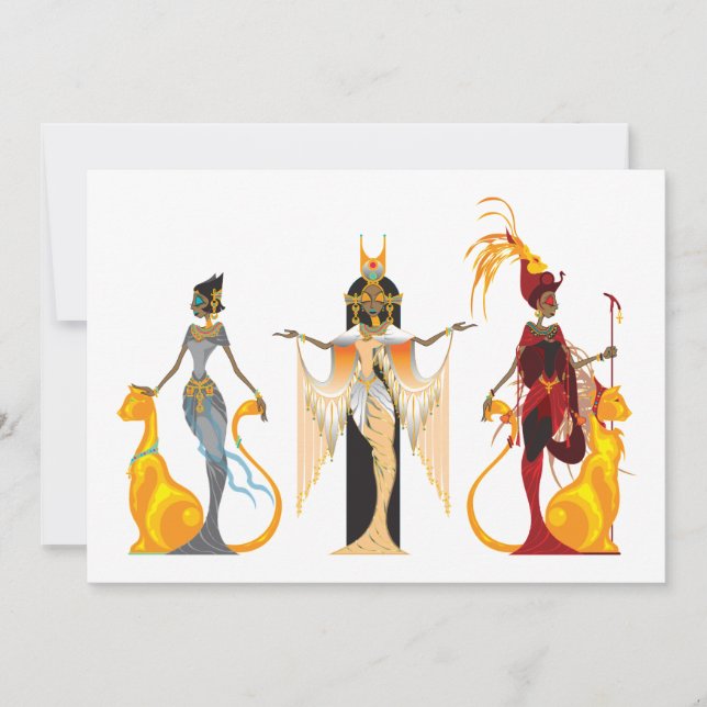 As divas de convites de Egipto (Frente)