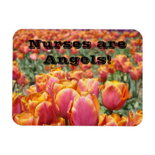 As enfermeiras são Anjos! ímãs Flores de Tulipa Co