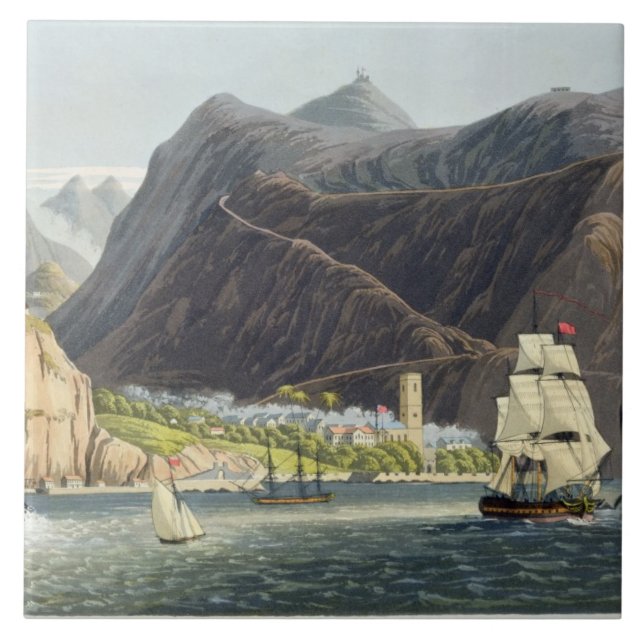 As estradas, St Helena, gravado por Robert Havell (Frente)