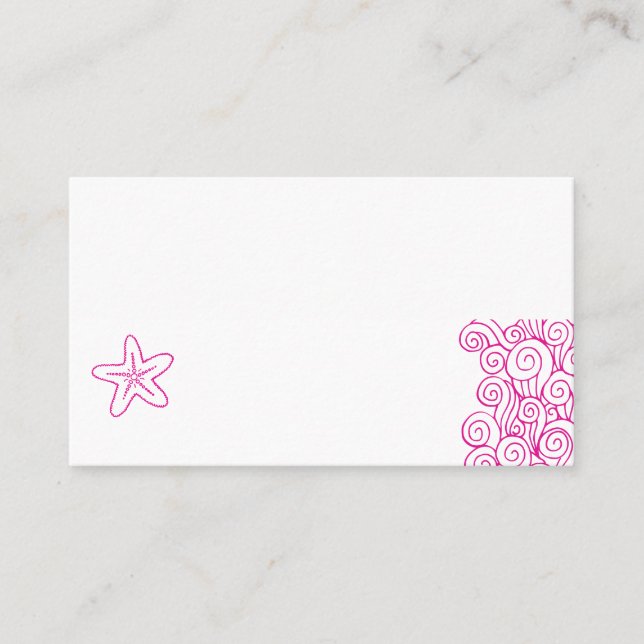 As estrelas do mar de casamento rodam cartões bran (Frente)