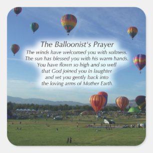 As etiquetas da oração do Balloonist