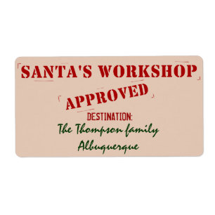 As etiquetas personalizadas oficina do papai noel
