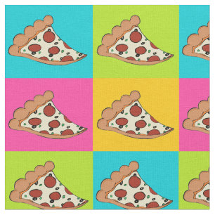 As fatias da pizza telharam o tecido