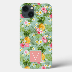 As flores & os abacaxis tropicais   adicionam sua