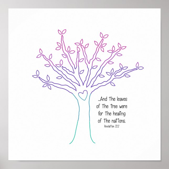 As Folhas do Poster de Árvore (Frente)