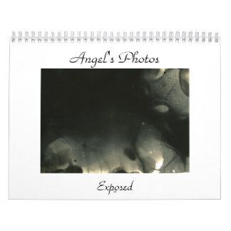 As fotos do anjo, calendário expor (preto &