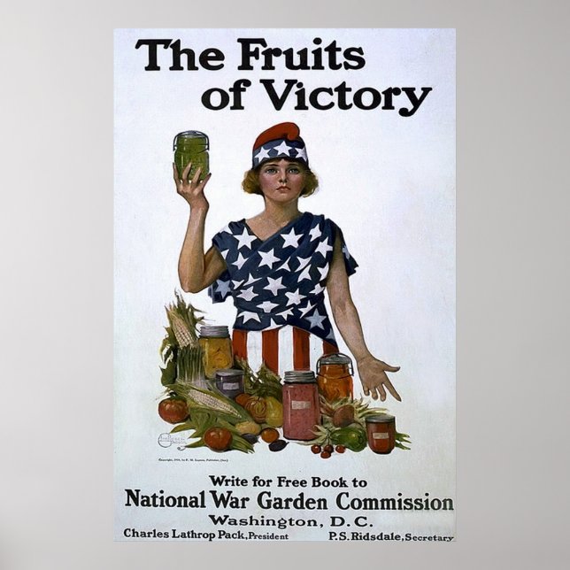 As Frutas da vitória ~ Vintage WW1 Poster (Frente)