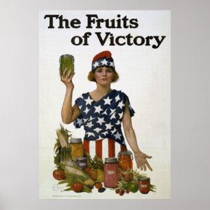As frutas do poster da vitória
