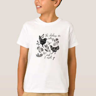 As Galinhas Estão Chamando A Camiseta Básica Das