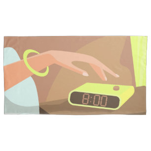As garotas apertam o botão de snooze do despertado