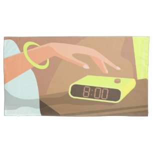 As garotas apertam o botão de snooze do despertado