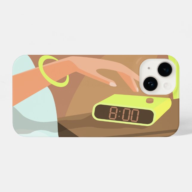 As garotas apertam o botão de snooze do despertado (Verso Horizontal)