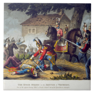 As guardas de cavalo na batalha de Waterloo,