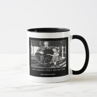 As limitações vão somente até agora caneca