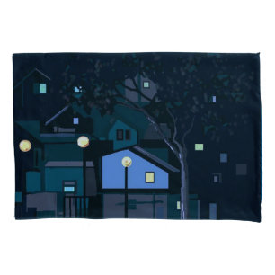 As luzes da cidade das noites urbanas são azul-esv