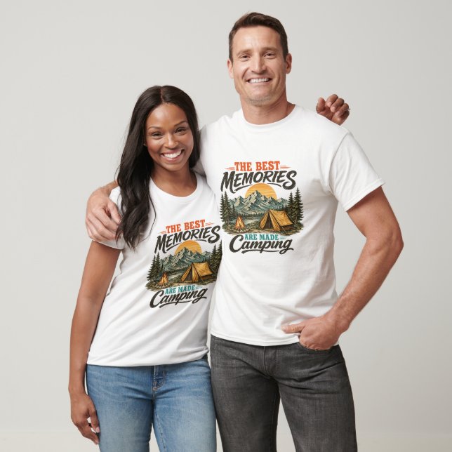 As Melhores Memórias São Feitas Acampando camiseta (Unissex)
