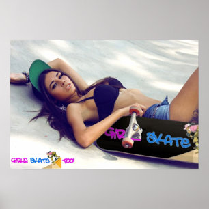 As meninas patinam demasiado! Poster