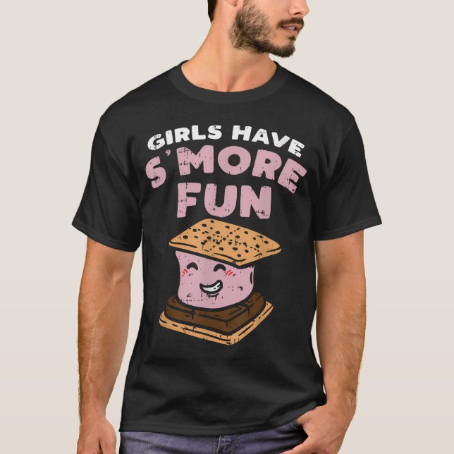 As Meninas se Divertem Mais Camiseta Divertida de  (Frente)