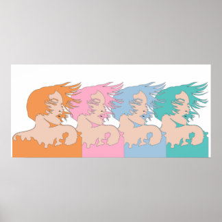 As mulheres na Poster de vento