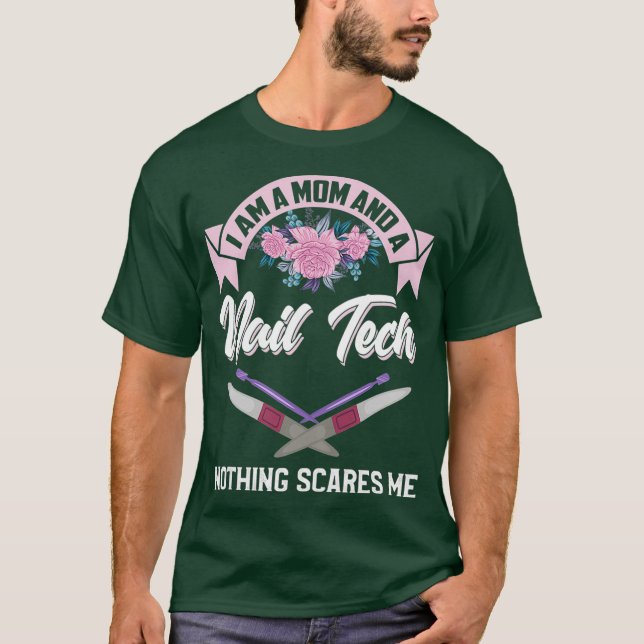 As Mulheres Nail Tech Mãe Camisa Engraçada Manicur (Frente)