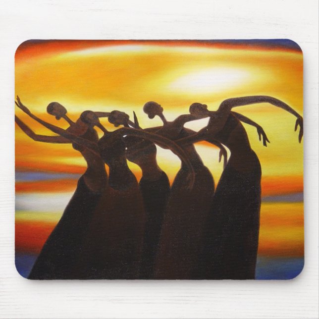 As mulheres unem-se sob a arte africana Mousepad (Frente)