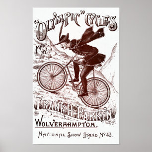 As olimpiadas dão um ciclo o poster vintage