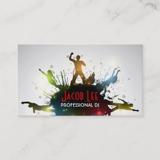 As pessoas do DJ do partido o cartão de visita (Frente)