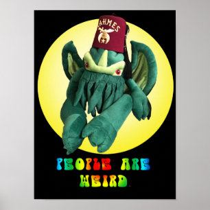 As pessoas são poster estranho