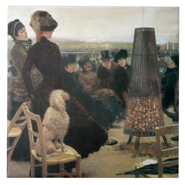 As raças em Auteuil, parte de um triptych (óleo em (Frente)