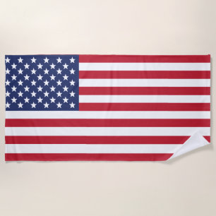 As toalhas de praia da bandeira americana ou