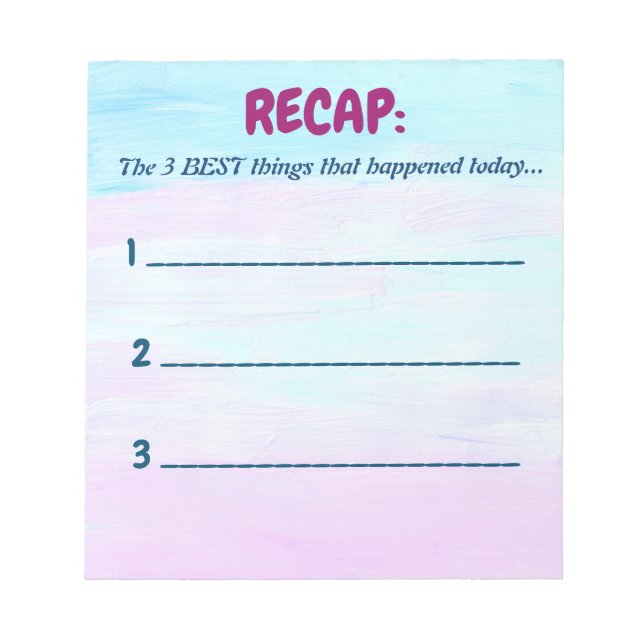 As Três MELHORES Coisas No Bloco De Notas (Frente)