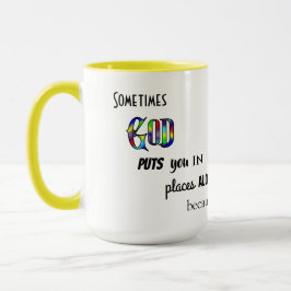 Às vezes, Deus, 15 oz. Caneca Combo