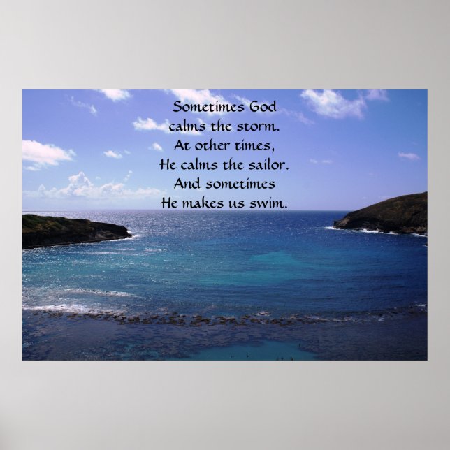 Às vezes Deus acalma o Poster da tempestade (Frente)