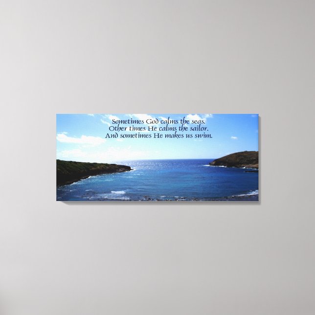 Às Vezes Ele Nos Faz Canvas Natação (Frente)