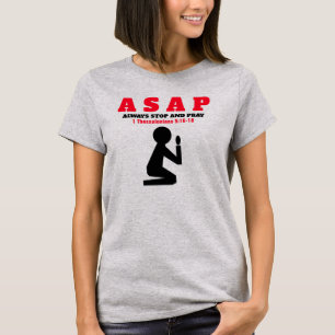 ASAP - Camisa básica para uso feminino