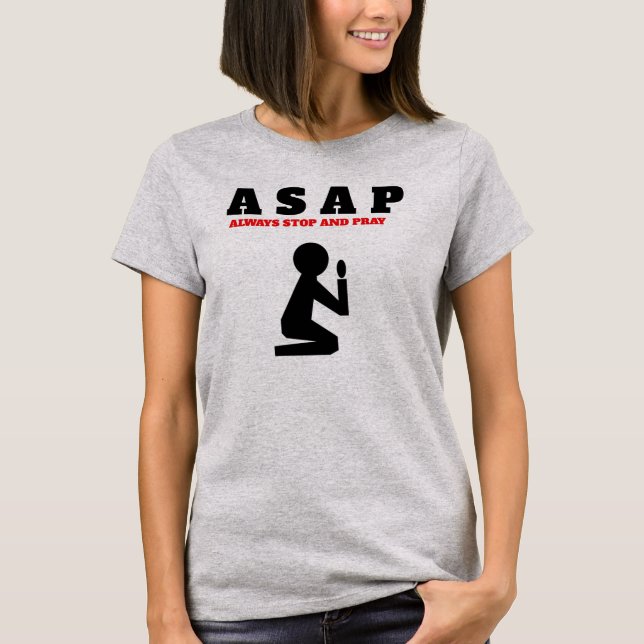 ASAP - Camisa básica para uso feminino (Frente)