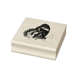 Asas borboletas fechadas Carimbo de borracha