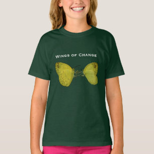 Asas da Mudança Camiseta Feminina Gráfica de Bor