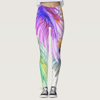 Asas de Anjo em Cores Pastel em Legging Personaliz