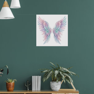 Asas de Anjo Impressão de Arte em Aquarela Pared