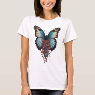 Asas de Borboleta & Folhas Coloridas – Camiseta Bá